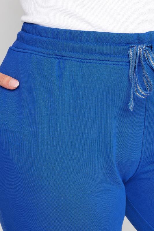 YOURS Plus Size Blue Elasticated Stretch Joggers | Yours Curve 4