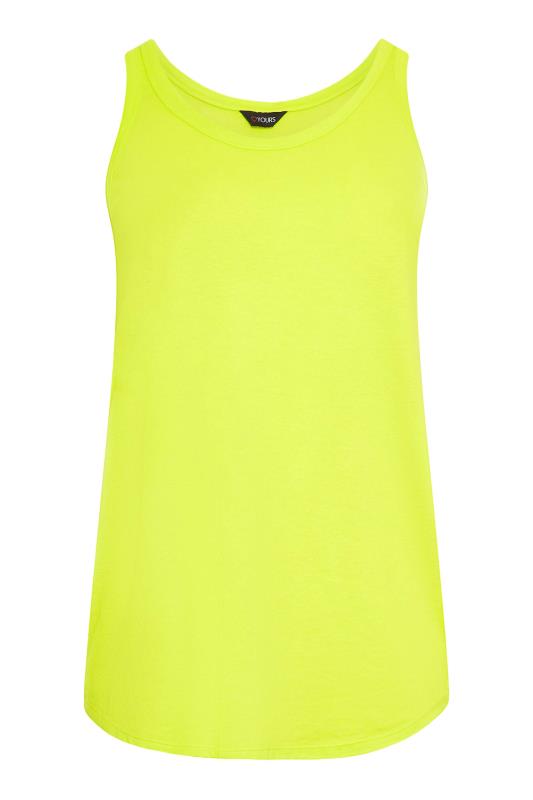 Plus Size Neon Yellow Vest Top | Yours Clothing 6