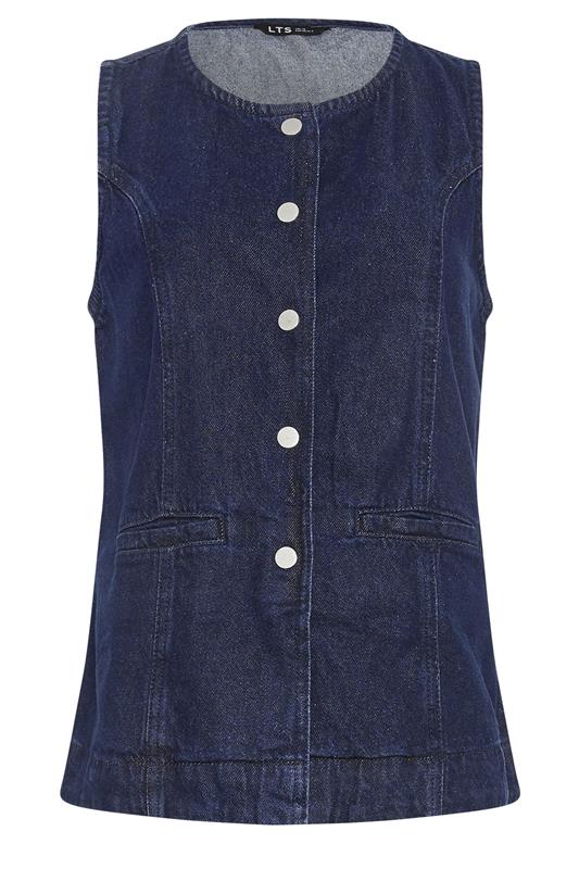 LTS Tall Women's Indigo Blue Denim Waistcoat | Long Tall Sally 5
