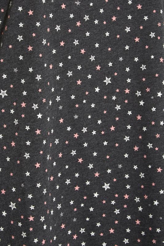 Plus Size Grey Star Print Pyjama Bottoms | Yours Clothing 4