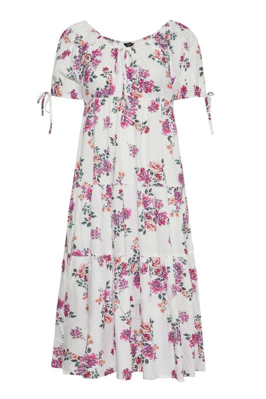 LIMITED COLLECTION Curve White Floral Print Maxi Dress 6