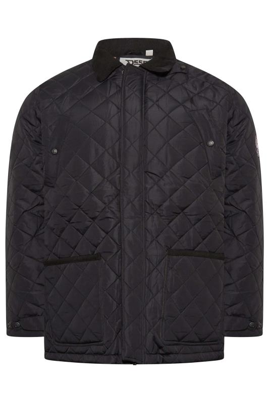 D555 Big & Tall Black Quilted Jacket | BadRhino 3