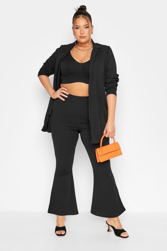 LIMITED COLLECTION Curve Black Flared Trousers_A.jpg