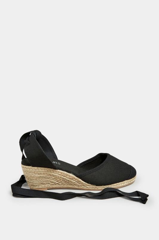 ESPADRILLES SANDALS in Black Leather. Summer Flat Shoes. -  UK