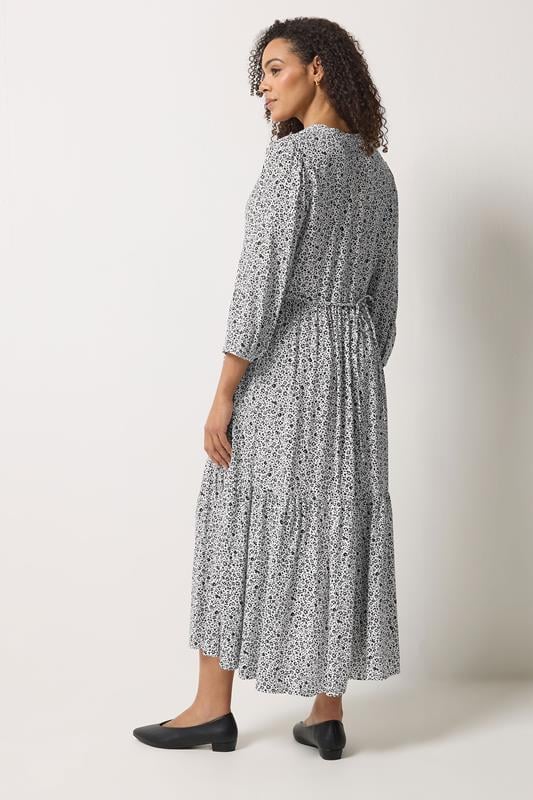 M&Co White Ditsy Floral Tiered Maxi Dress | M&Co 2