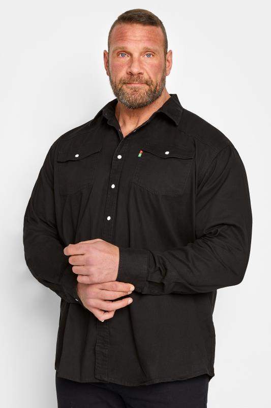 D555 Big & Tall Black Duke Denim Shirt | BadRhino 1