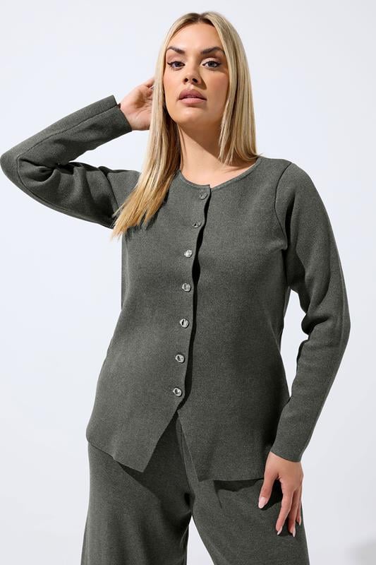  LIMITED COLLECTION Haut gris en maille à manches longues