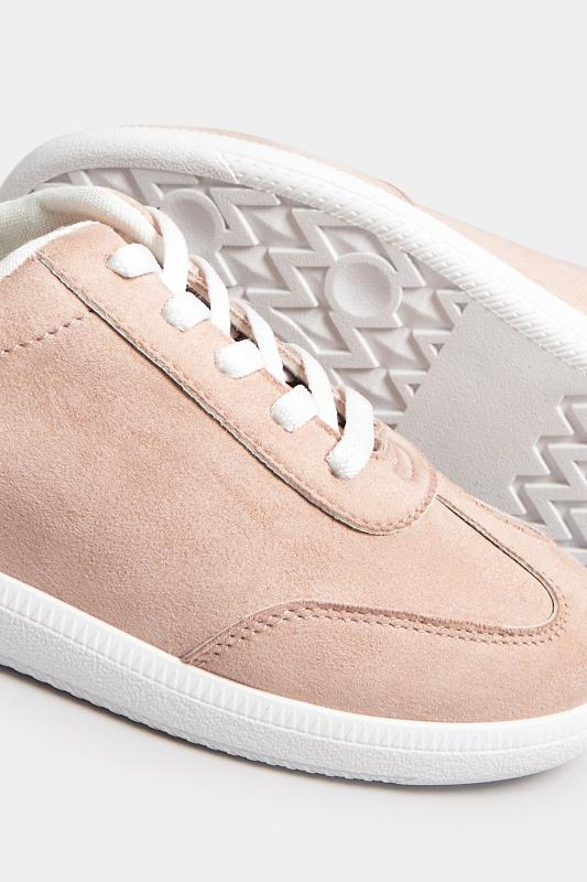 Pink Retro Trainers In Extra Wide EEE Fit | Yours Clothing 5