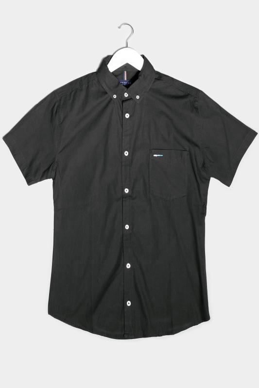 BadRhino Black Essential Short Sleeve Oxford Shirt_F.jpg