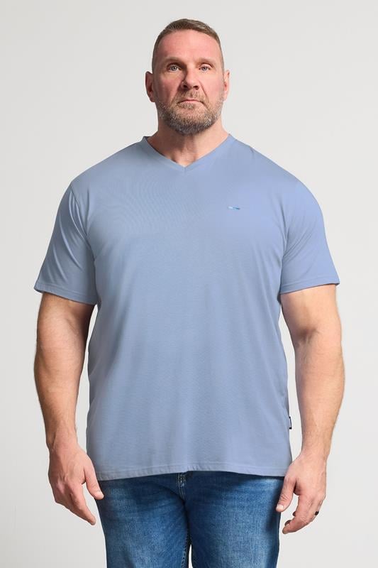 BadRhino Big & Tall Navy Blue 5 Pack V-Neck T-Shirts | BadRhino 2