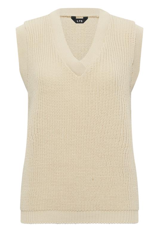 LTS Tall Cream Chunky Knit Vest Top | Long Tall Sally 6