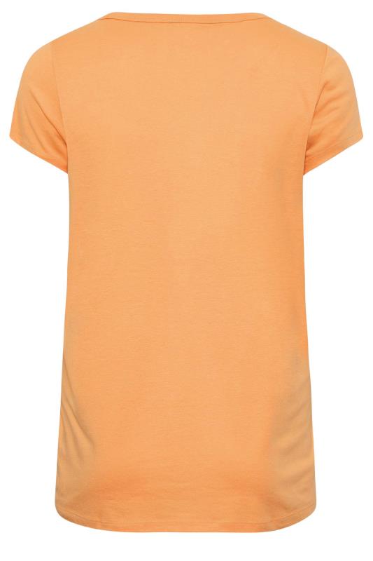 Curve Plus Size Orange Essential Short Sleeve T-Shirt | Yours Clothing  6