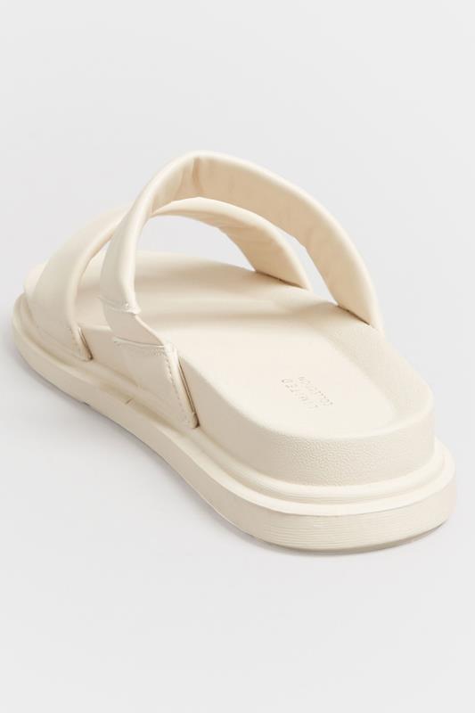 LIMITED COLLECTION White Two Strap Sandals In Extra Wide EEE Fit | Yours Clothing 4
