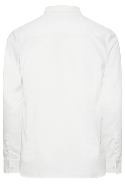 BadRhino Big & Tall Premium White Long Sleeve Oxford Cotton Shirt | BadRhino 5