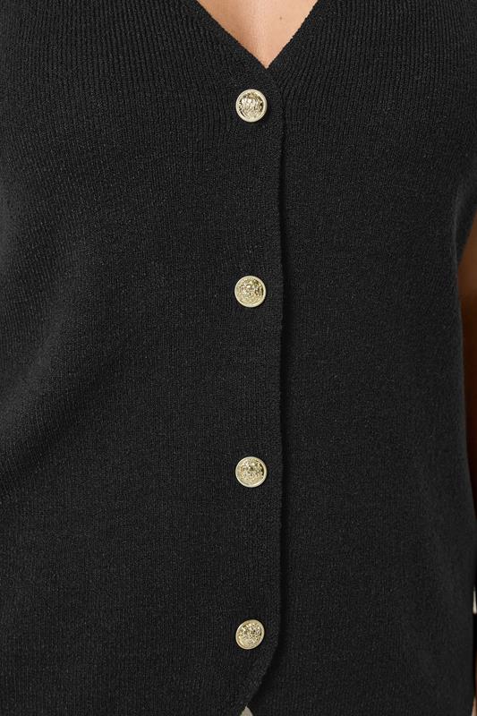 YOURS Plus Size Black Button Front Waistcoat | Yours Clothing 4