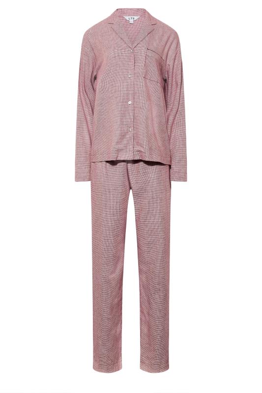 LTS Tall Women's Red Dogtooth Woven Check Pyjama Set | Long Tall Sally 6