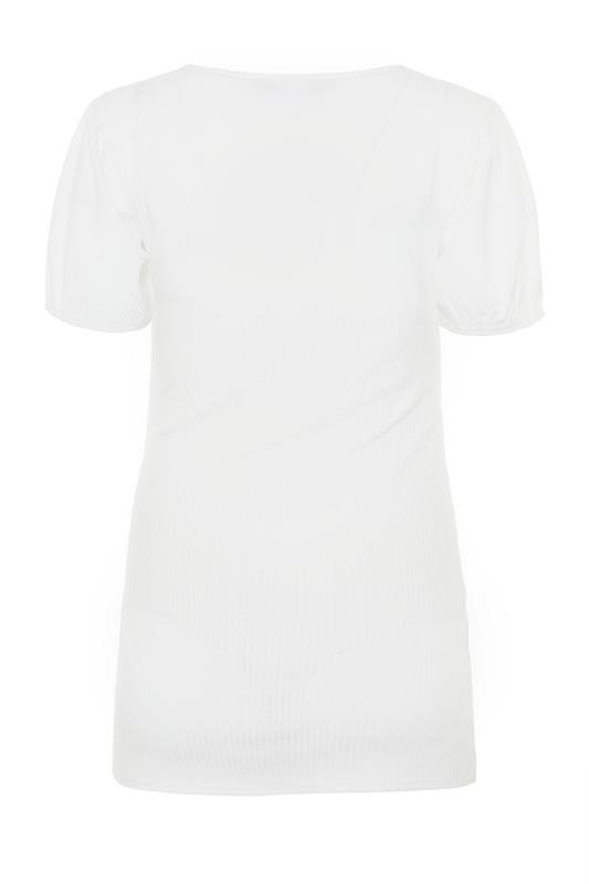 LTS Tall Maternity White Puff Sleeve Top 6