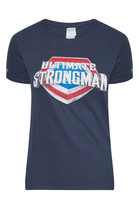  dla puszystych BadRhino Women's Blue Ultimate Strongman T-Shirt