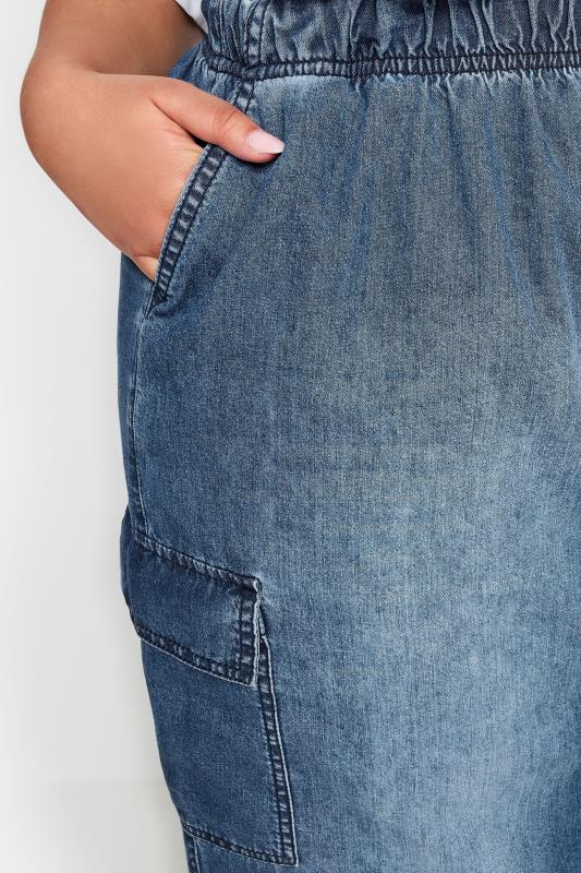 LIMITED COLLECTION Plus Size Blue Denim Parachute Skirt | Yours Clothing 5