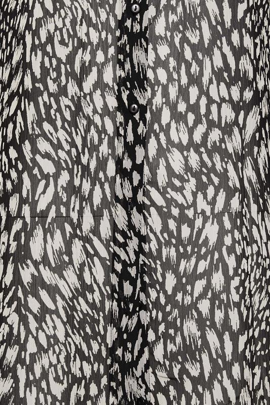 Tall Women's LTS Black Animal Leopard Print Longline Shirt | Long Tall Sally 5