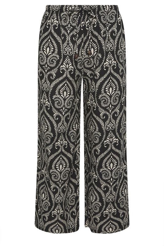 PixieGirl Petite Women's Black Tile Wide Leg Trousers | PixieGirl 6