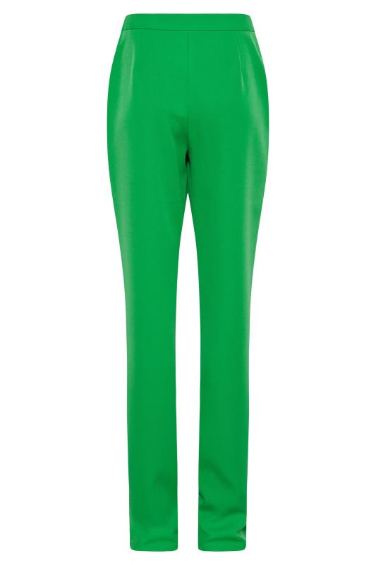 LTS Tall Bright Green Scuba Slim Leg Trousers 4