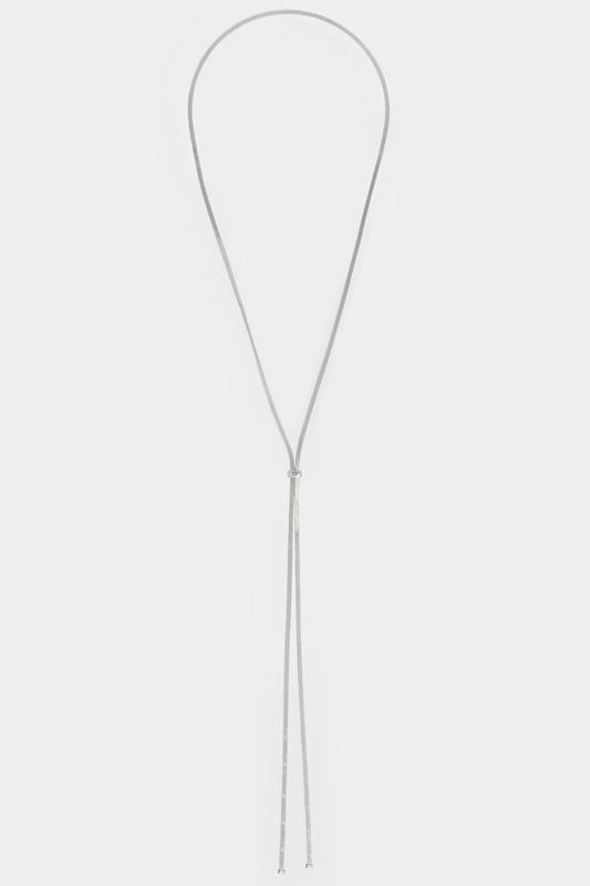  Collier à longue chaîne classique argenté