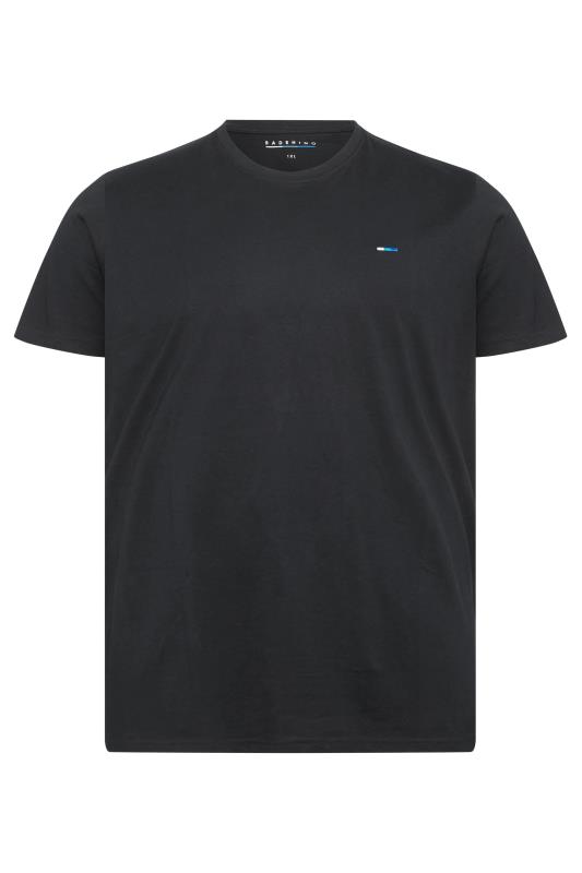 BadRhino Big & Tall Black Plain T-Shirt 2