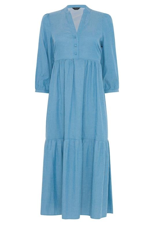 M&Co Blue Fine Stripe Tiered Maxi Dress | M&Co 6
