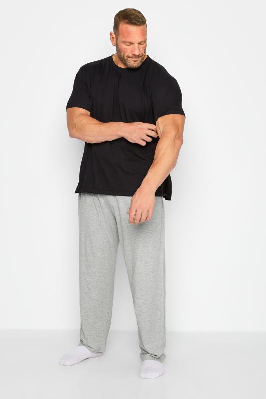 BadRhino Plus Size Big & Tall Black & Grey Pyjama Set | BadRhino 1