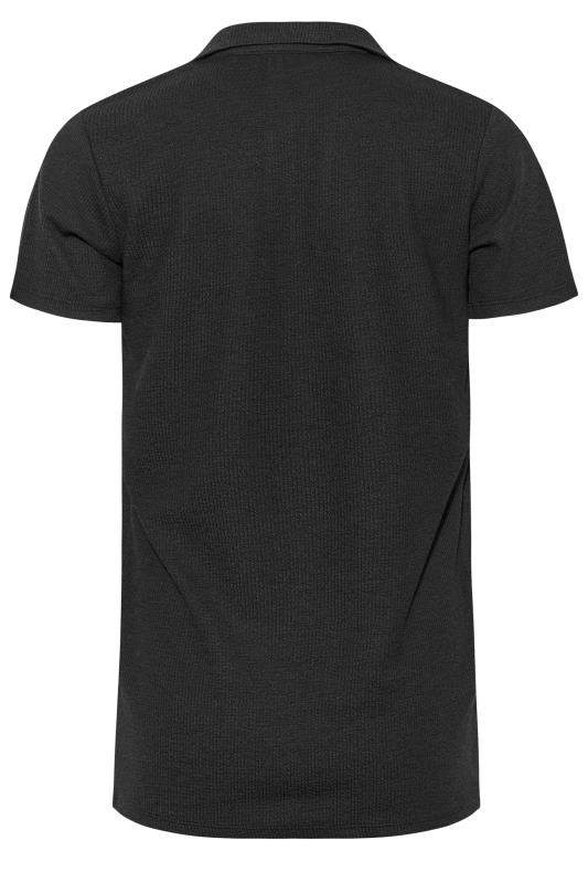 LTS Tall Black Collared Short Sleeve Polo Shirt 8