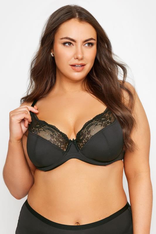YOURS 2 PACK Black & White Non Padded Underwired Bra | Yours Clothing 2
