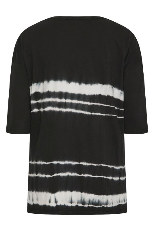 Curve Black Tie Dye 'Astrologie' Slogan Graphic T-Shirt_BK.jpg