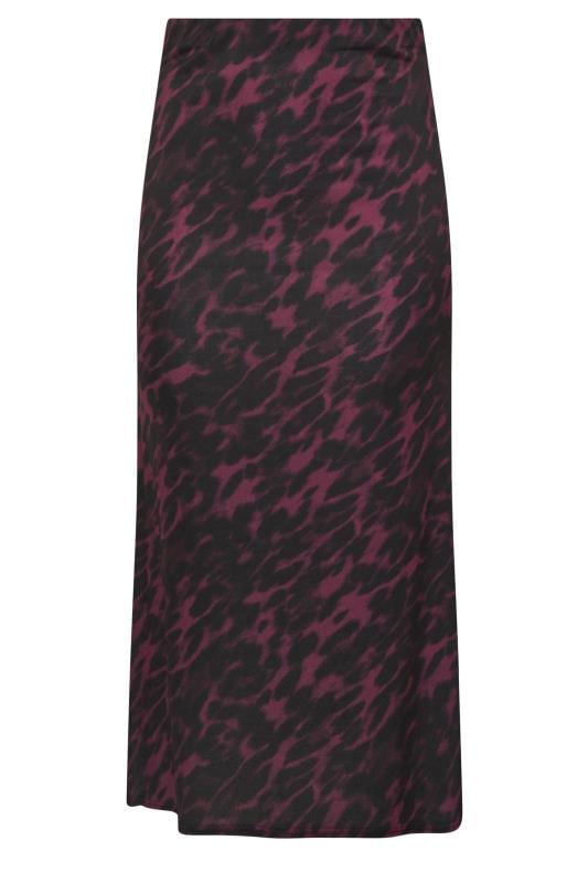 LIMITED COLLECTION Plus Size Burgundy Red Leopard Print Maxi Skirt | Yours Clothing 6