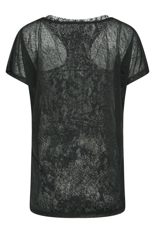 Tall Women's LTS ACTIVE Tall Black Snake Print 2 in 1 Top | Long Tall Sally  6