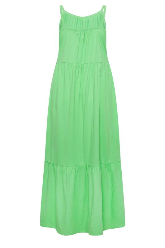 YOURS Curve Plus Size Green Tiered Maxi Sundress | Yours Clothing  7