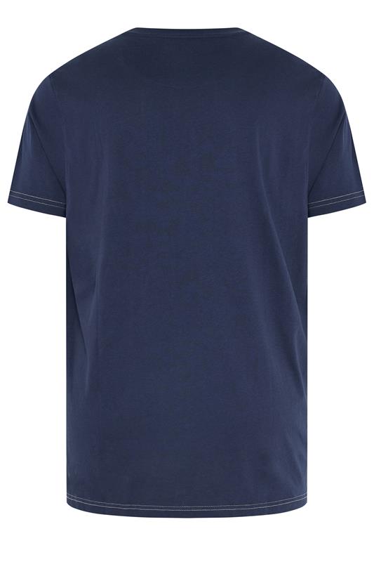 KAM Big & Tall Navy Blue Lake Yellowstone Graphic T-Shirt | BadRhino 2
