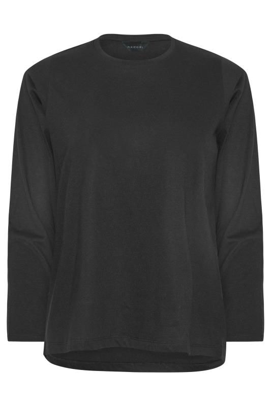 Petite Black Long Sleeve T-Shirt | PixieGirl 5