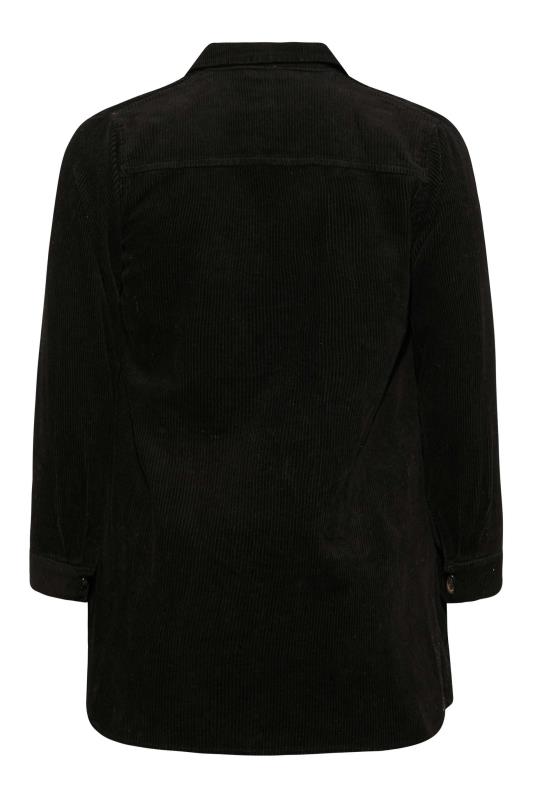 LIMITED COLLECTION Plus Size Womens Black Corduroy Shacket | Yours Clothing 7