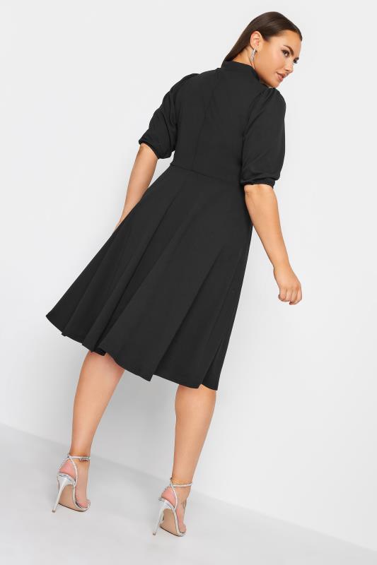 YOURS LONDON Plus Size Black Cut Out Detail Skater Dress | Yours Clothing 3