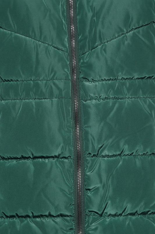 YOURS Plus Size Green Padded Gilet | Yours Clothing 5