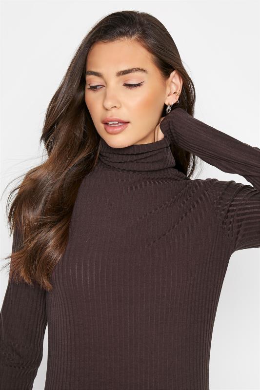 LTS Brown Ribbed Roll Neck Top_D.jpg