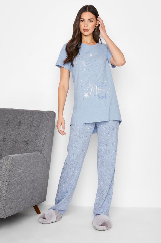 Tall  LTS Blue 'To The Moon & Back' Slogan Pyjama Set