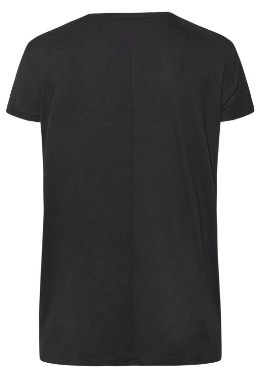 Curve Black Lace Detail T-Shirt 6