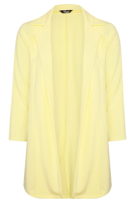 LIMITED COLLECTION Plus Size Lemon Yellow Long Sleeve Blazer | Yours Clothing 6