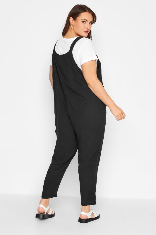 LIMITED COLLECTION Curve Black Pocket Dungarees 3
