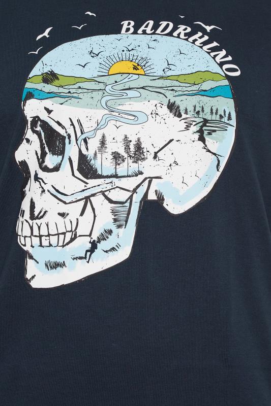BadRhino Big & Tall Blue Skull River Print T-Shirt | BadRhino 3