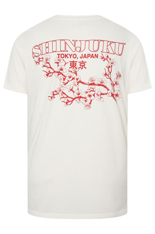 BadRhino Big & Tall White 'Shinjuku Tokyo' Graphic T-Shirt | BadRhino 9