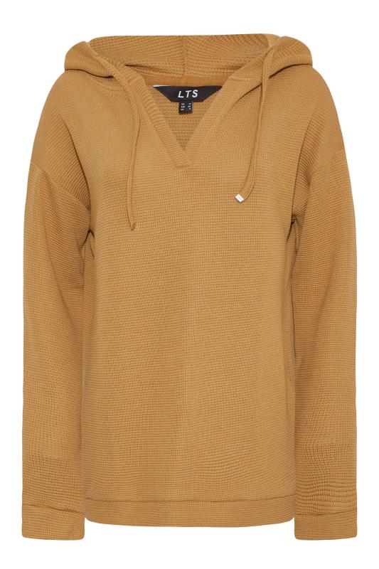 LTS Tall Camel Brown Jersey Hoodie 6