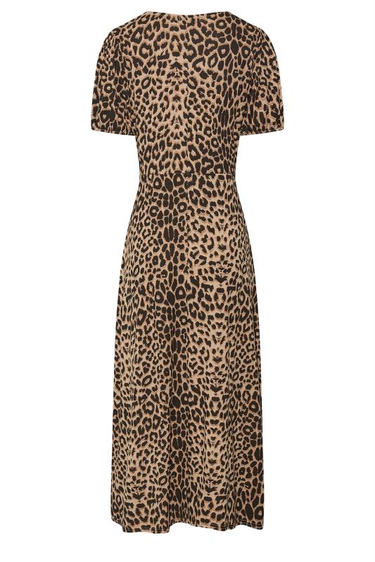 LTS Tall Brown Leopard Print Tea Dress 8